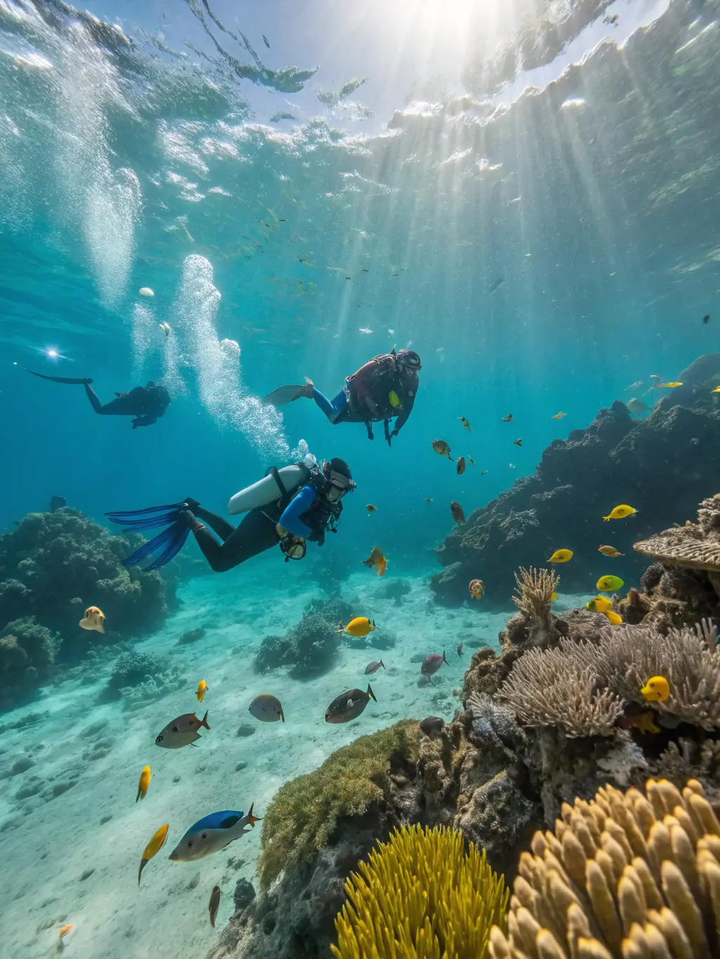 A picture of children participating in a snorkeling program, highlighting the educational aspect of the organization's activities.